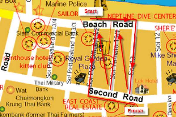 Soi 13 Pattaya area map
